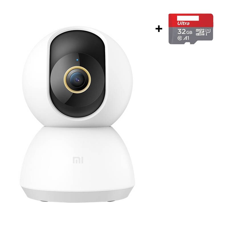 Xiaomi caméra intelligente 2K IP Cam 1296P Webcam caméscope 360 Angle WIFI sans fil Vision nocturne AI mouvement amélioré détecter: Bleu/Vert / Add UKPlug