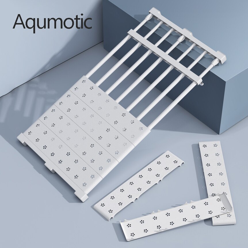 Aqumotic clapboard förvaringshylla teleskopisk demontera garderob lagerskåp hängbräda boardshoe partition