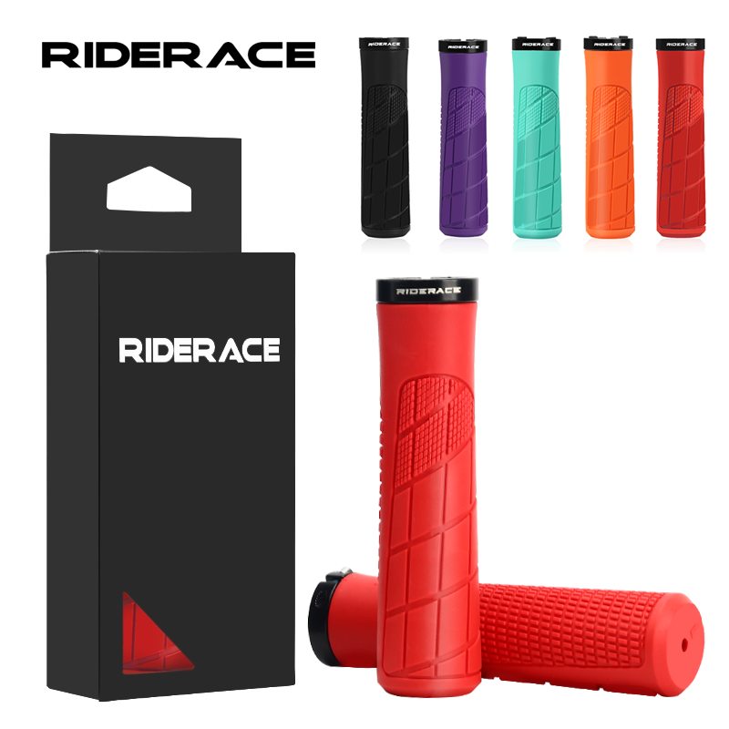 RIDERACE Mountainbike-Lenkergriffe, TPR-Gummi, ergonomischer MTB-Fahrradlenker, BMX-Lenkgriff, rutschfest, bequeme Lenkerenden