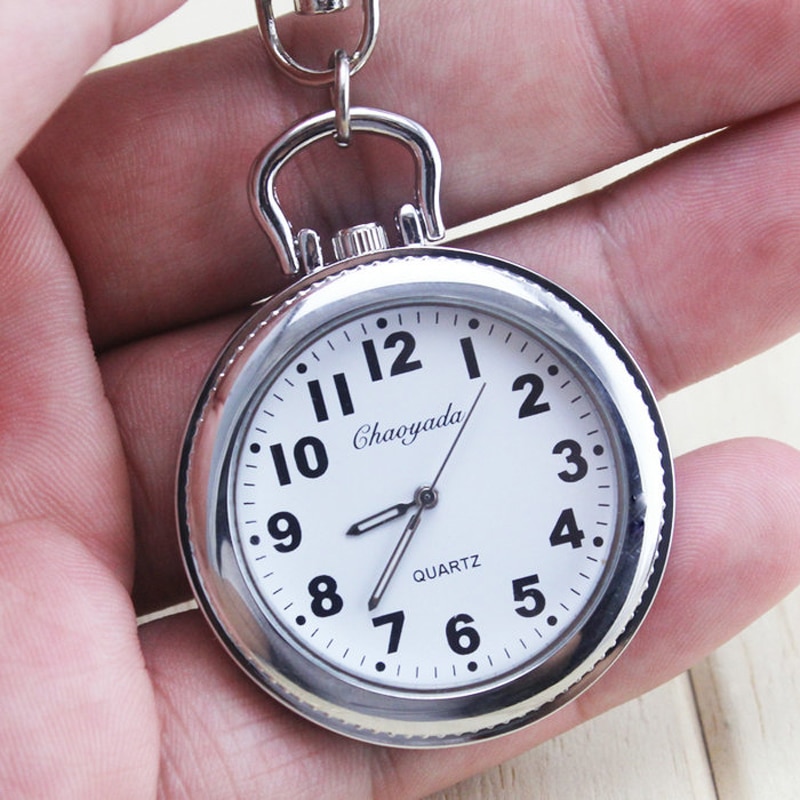 Montre de poche numérique à quartz pour hommes et femmes, grand format, idée pour les pères et les mères, pour les étudiants, pour le test, étanche, porte-clés électronique, horloge