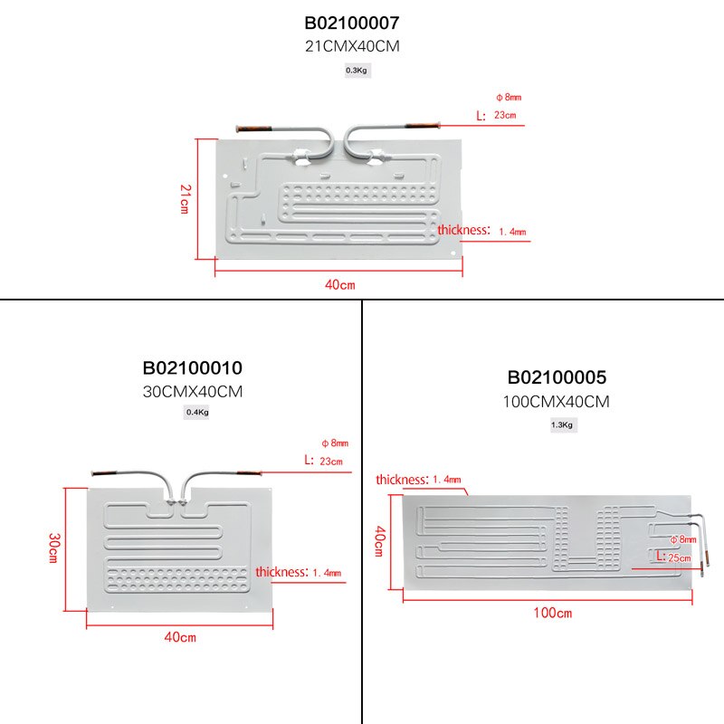 refrigerator evaporator flat plate evaporator freezer cooling plate fridge evaporator fridge evaporator with capillary aluminum
