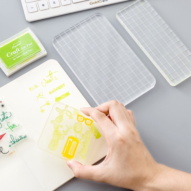 DIY Transparent Stamp Acrylic block Pad scrapbooking Color Process Essential Handmade Tools Acrylic Pate