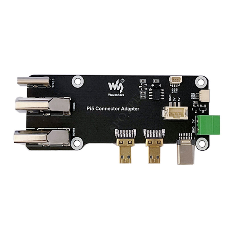 Raspberry Pi 5/4B Adapter Micro HDMI to HDMI 4K All Ports To Pi's USB Side Adapter Board HAT for PI5
