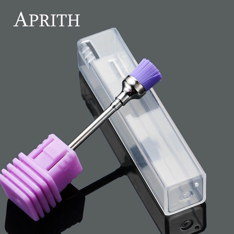 APRITH, 1 pieza, brocha para pulir uñas, torno eléctrico para manicura, accesorios, herramienta artística para uñas: purple
