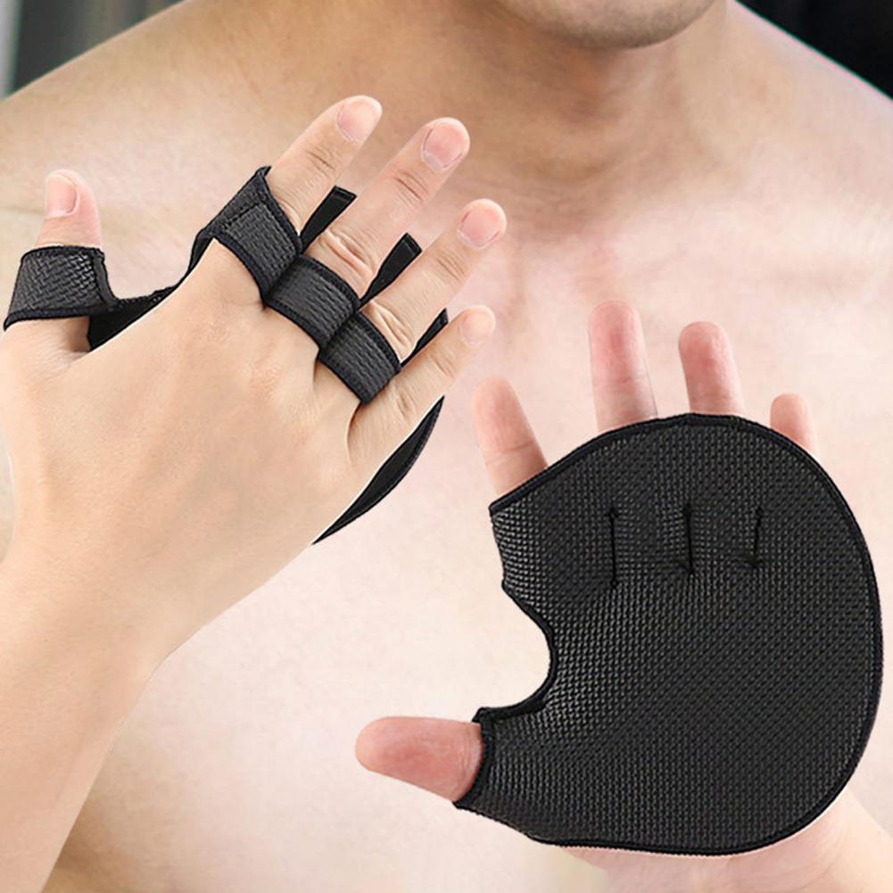 Hohle Fitness handschuhe Gewichtheben Griffe Pad 4-Finger Fitness Griffe Pad Hand Kokon rutsch feste Fitness Studio zum Gewichtheben