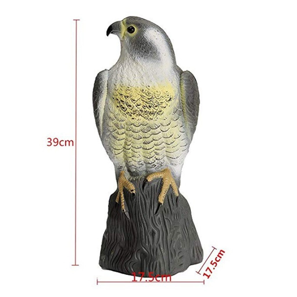 Falcon Life-Like Bird of Prey Deters Bird and Animal Pests such as Pigeons from Garden Areas Simulation decoration