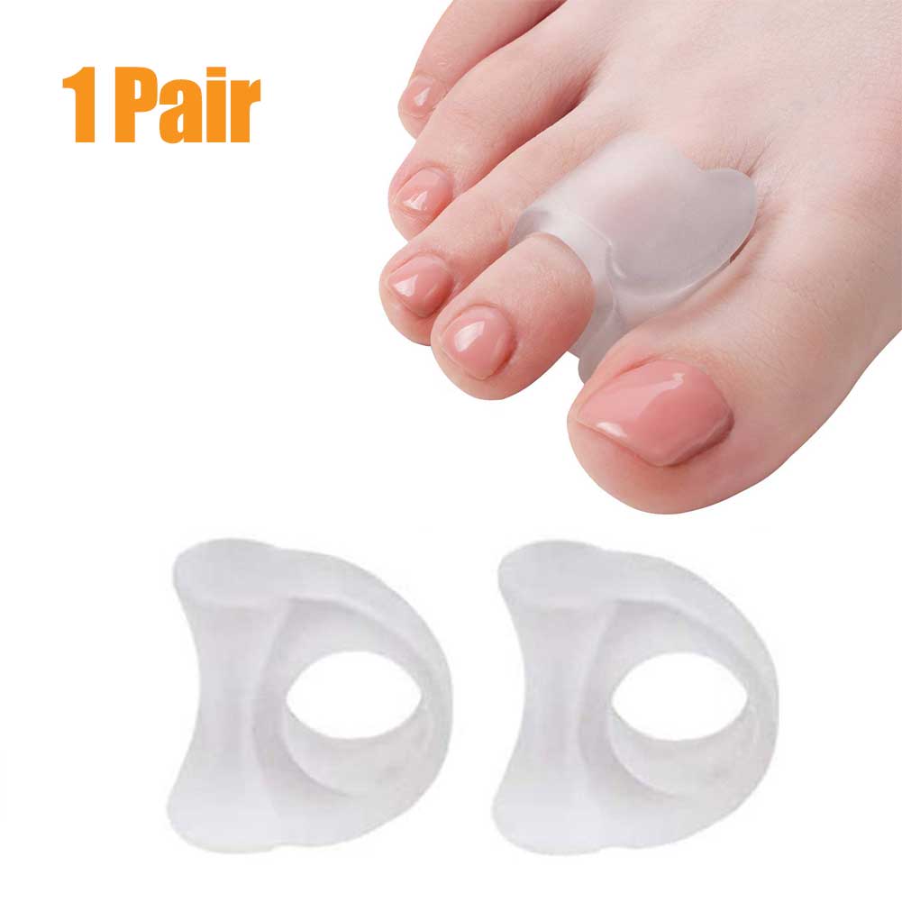1-10 Pairs Silikon Zehen Separator Bunion Knochen Ektropium Teller Toes Außen Appliance Fuß Pflege Werkzeuge Hallux Valgus Corrector: Licht Grau