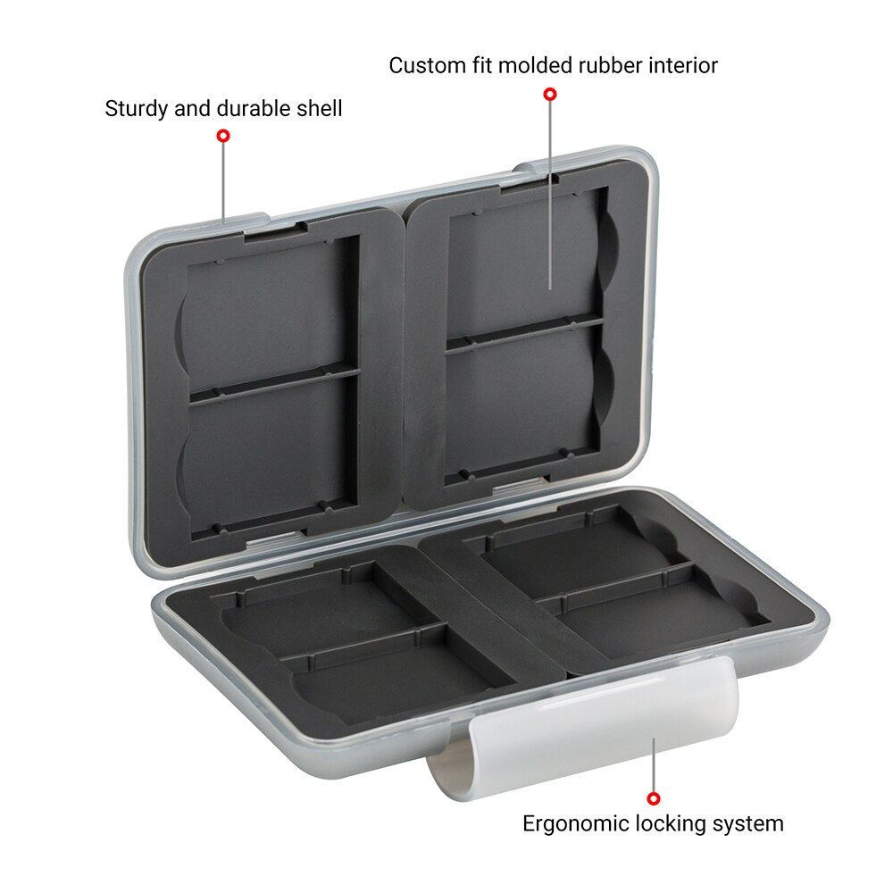 8 Slots Sd/Sdhc/Sdxc-kaart Case Fit Perfect Geen Schudden Waterdicht Anti-Shock Stofdicht geheugenkaart Opbergdoos Voor 8 Sd-kaarten