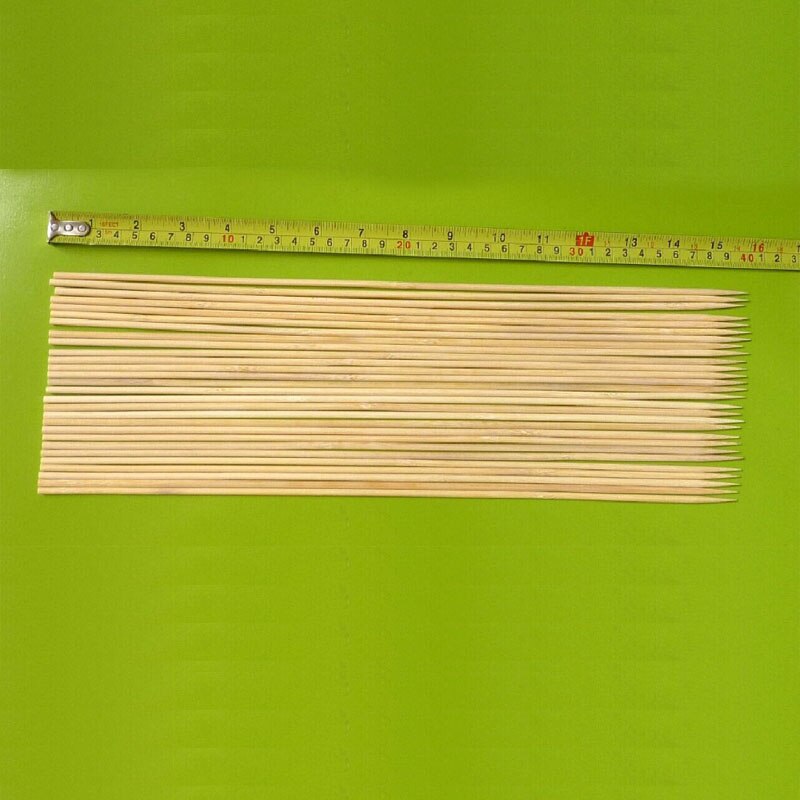 100 st 40cm*4mm bambu grillspett potatis tornado klistermärke trä grillspett set naturligt trä grillpinne