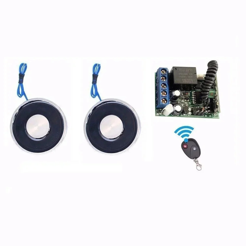 70x9mm DC 12V 24V Anti-fine Electro Magnet Electromagnet With Wireless Remote Control Magnets Electronic Magnet Suck Violation
