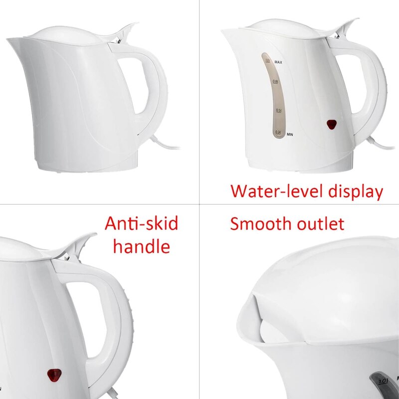 1000ml 12v vattenkokare bärbar resa vattenvärmare bil kaffekopp för bilar, fartyg, husvagnar