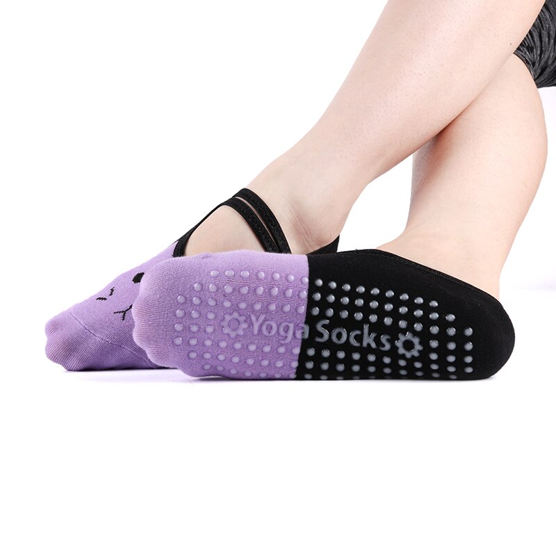 Sports girl Yoga Pilates Socks Cute Cat Grip Pilates Sox Fitness Non Skid Foot Cotton Foot Socken Dance Slippers Ballet: Yoga Sock 3