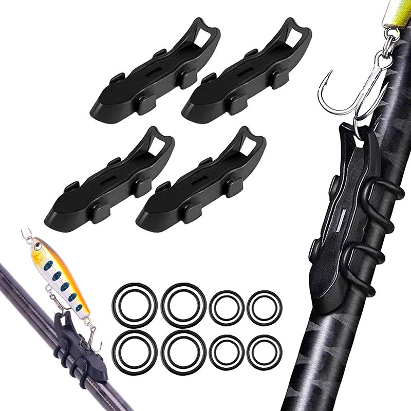 4 Uds caña de pescar magnética gancho para caña Keeper señuelo soporte para cebo accesorio de seguridad soporte para caña de pescar herramienta fijador de señuelos: Dorado