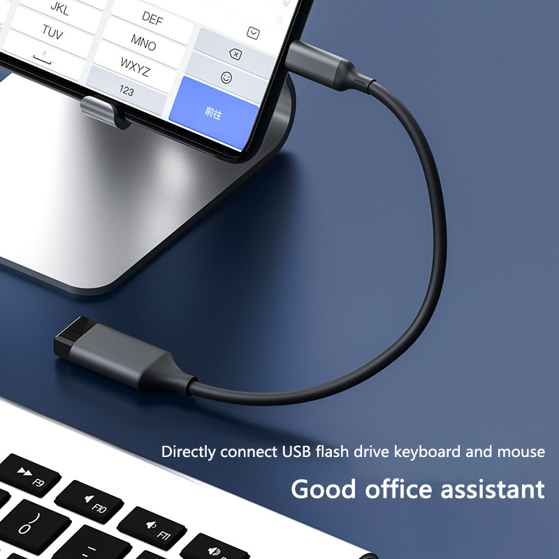 OTG Typ C auf USB 3.0 Adapterkabel USB C auf USB A Buchse OTG-Kabel für Telefon PC Tablette U Disk Datenübertragungsanschluss