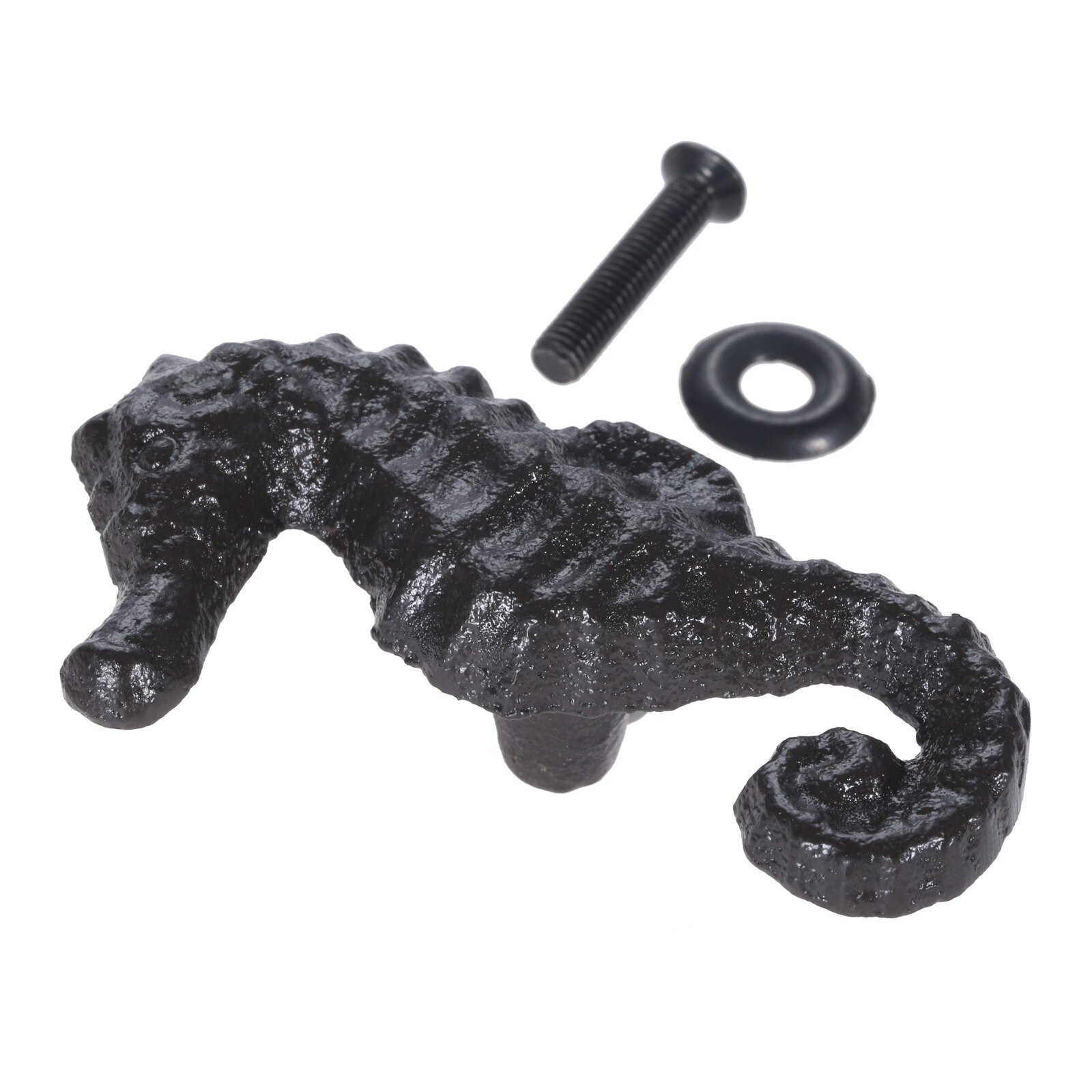 Strand Thema Pull Oceaan Stijl Handvat Walvis/Sea Turtle/Seahorse/Wiel/Bloem/Hollow Ronde Knop W/Schroef Ijzer Badkamer Meubels: Seahorse