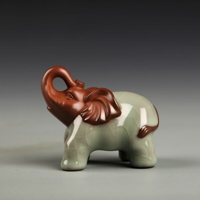 JIA-GUI LUO céramique violet argile éléphant thé pour animaux de compagnie thé décoration décor à la maison thé accessoires N016: 1