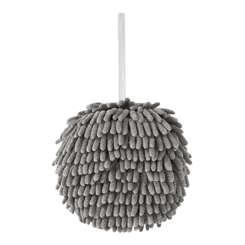 Hand Towel Ball Super Absorbent Wipe Hands Towel Fast Drying Soft Hanging Towels Prevent Bacterial Growth Bathroom Kitchen Acces: Light Grey