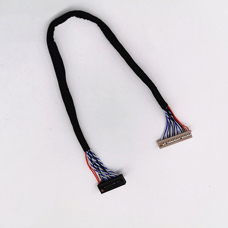 Universal LCD Screen DF14 20 Pin 1ch 8-bit LVDS Cable 25cm 40cm For 8.4-15 inch LCD Panel