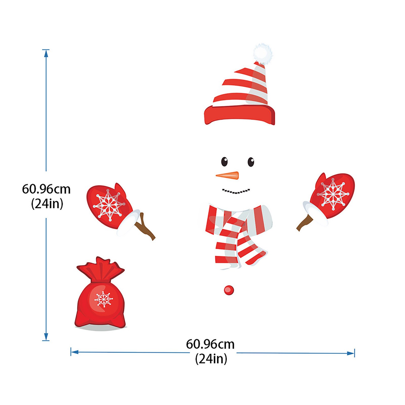 Snowman Magnetic Fridge Sticker Waterproof Christmas Print Wall Sticker imanes para manualidades refrigerator magnets