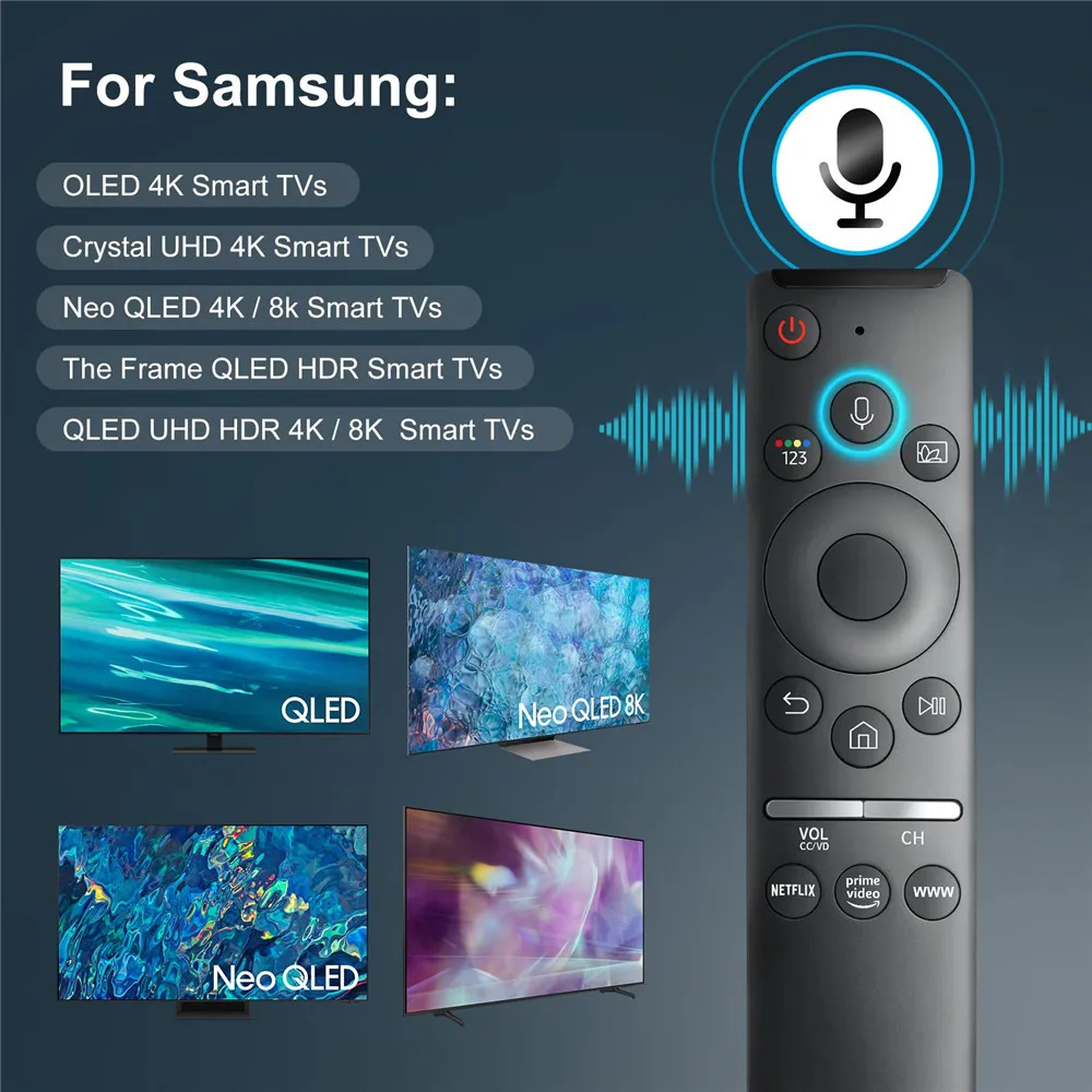 BN59-01312F Pilot głosowy kompatybilny z Samsung Smart TV QLED UHD 4K 8K Work dla Q60 Q70 Q80 Q90 8 Series 9 Series TU8000 AU8000