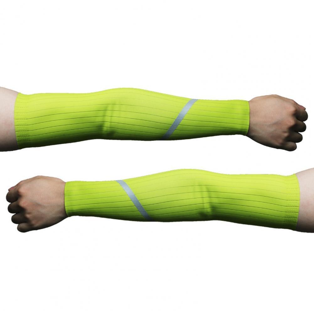 1 Pair Unisex Cycling Arm Sleeves High Elasticity Relieve Muscle Fatigue Lightweight Arm Protection Sleeves for Riding: Yellow / L