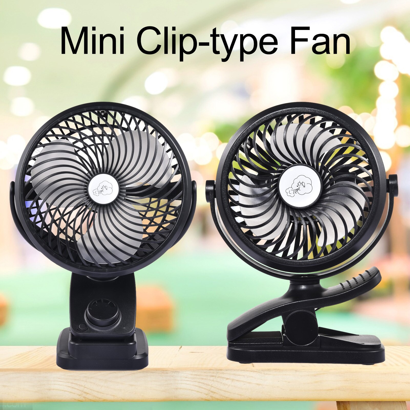 Mini Clip Type Ventilator Draagbare Usb Verstelbare Oplaadbare Fan