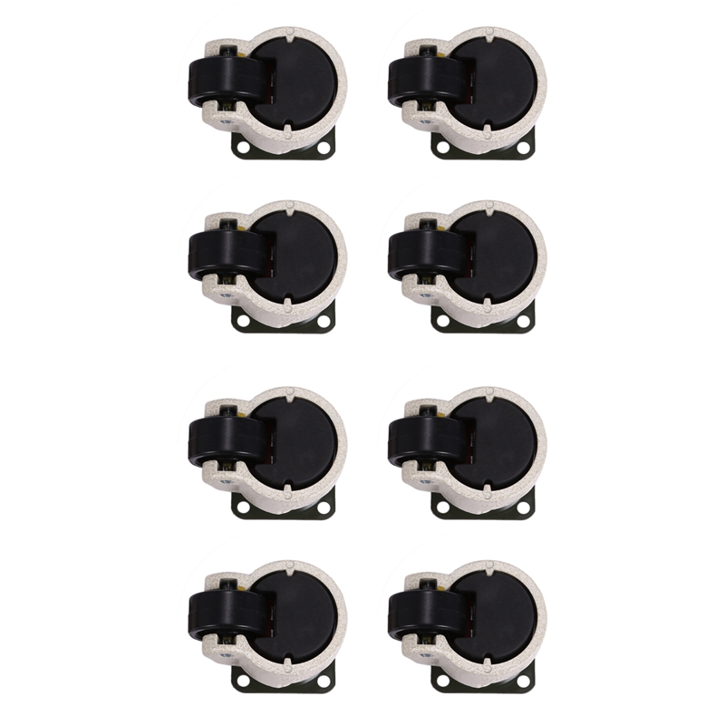 8 Pcs Retractable Leveling Casters Industrial Machine Swivel Caster Castor Wheel for Office Chair Trolley 330 Lbs