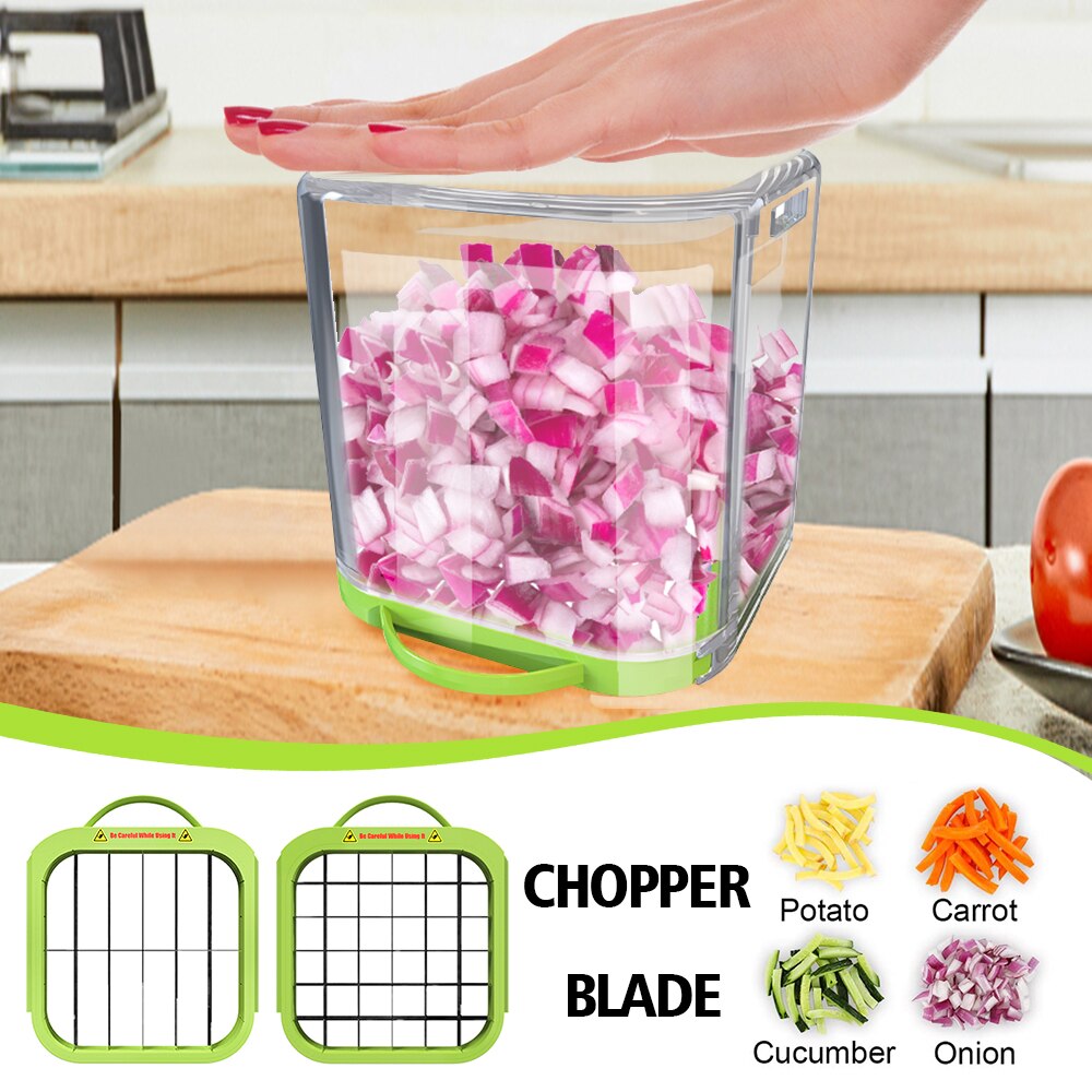 Stainless Steel Vegetable Cutter Manual Veggie Slicer for Carrot Potato Tomato Onion Chopper Dicer Vegetable Fruit Tools