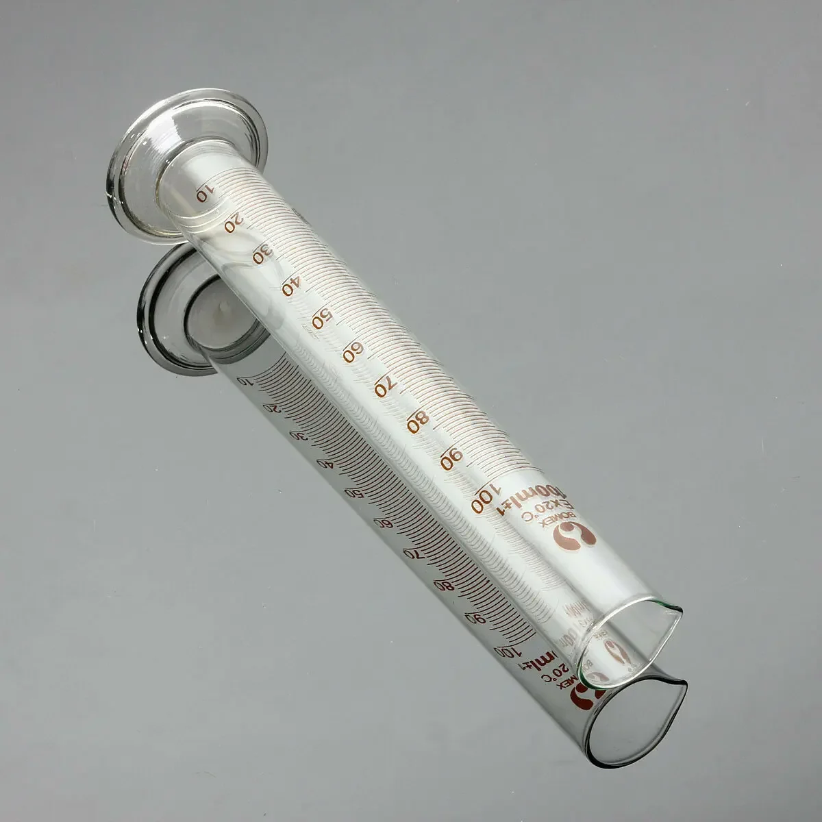 100mL Glass Graduated Measuring Cylinder Tube Round Base W/ Spout Lab Glassware