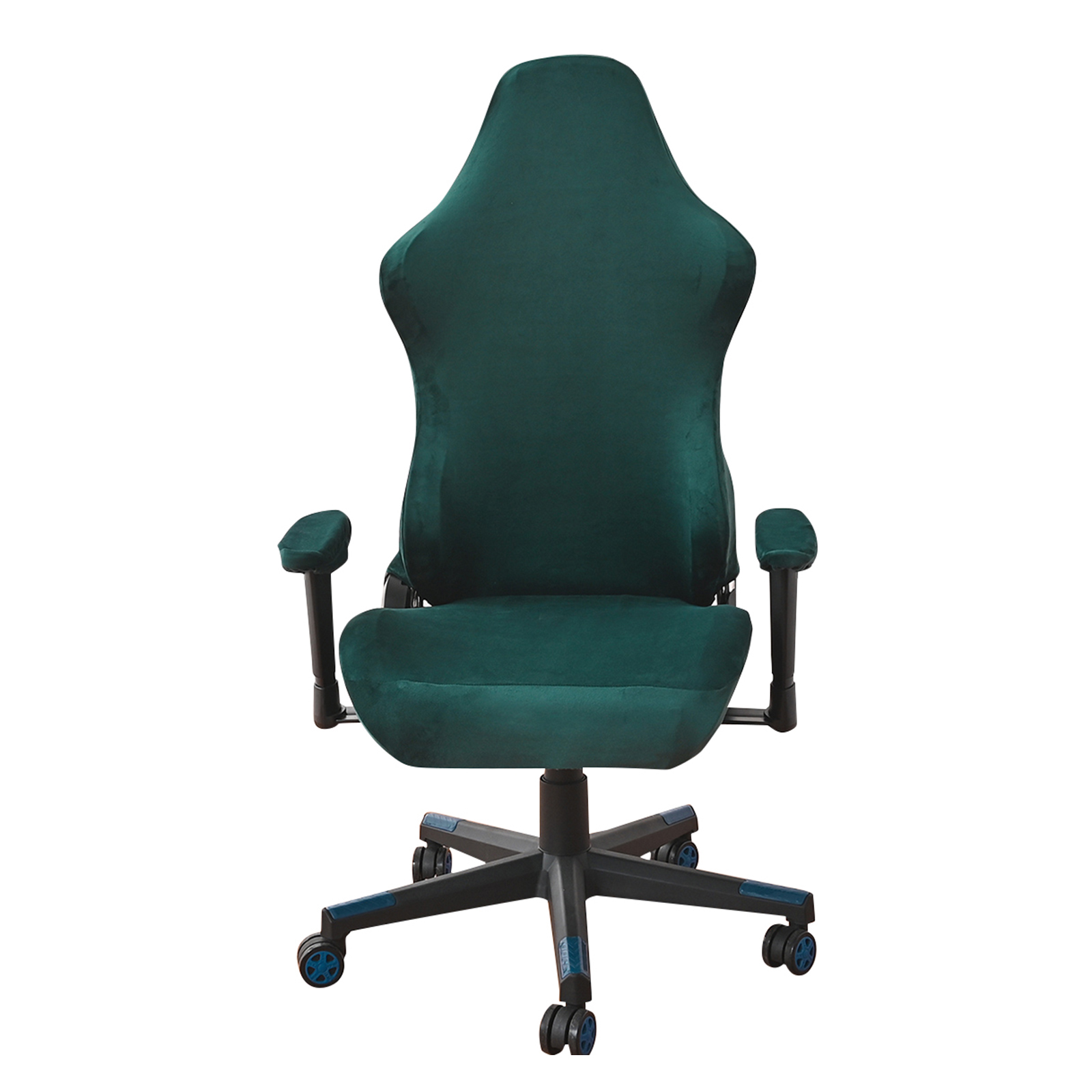 4 stks/set Fluwelen Spandex Bureaustoel Cover Gaming Stoelhoezen Elastische Stretch Fauteuil Seat Cover Computer Stoelen Kussenovertrekken: Rood