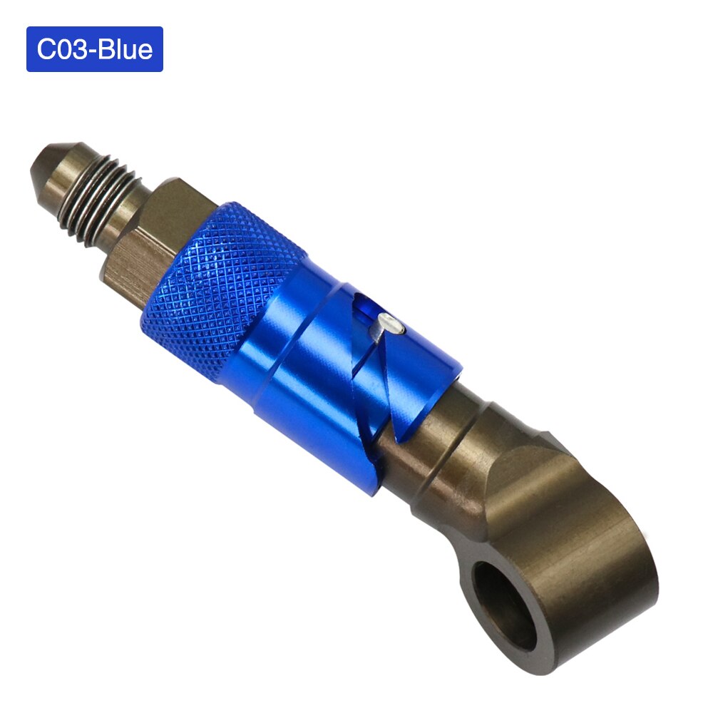 Alocnstar Aluminum AN-3 AN3 Straight Bend Brake Line Fluid Quick Release Connect Fitting Adapter Kit For Kawasaki Ninja DUCATI: C03