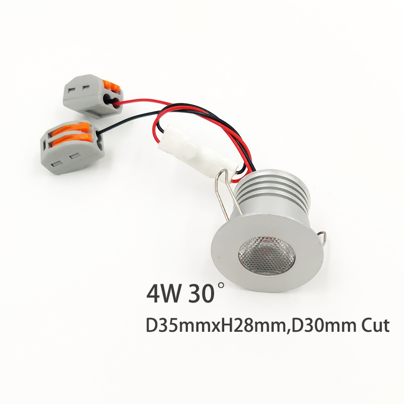 1W 2W 3W 4W Mini lanterne faretto a Led Downlight vetrina Bar tavolo 12V-24V soffitto incorporato scala Downlight a LED per interni