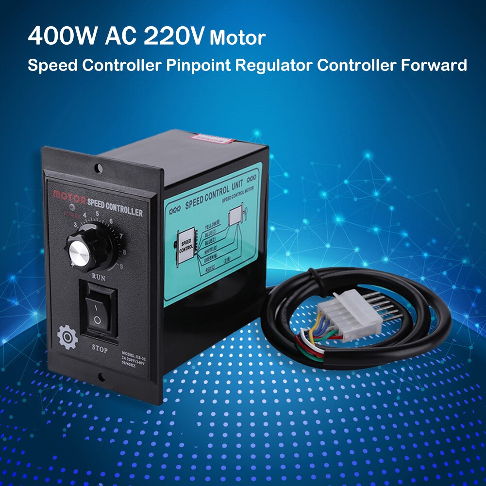Motor Speed Controller 400W Ac 220V Motor Speed Pinpoint Regulator Controller Vooruit En Achteruit Motor Gouverneur