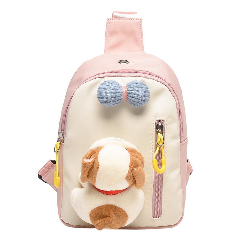 Dame mignon chien poupée taille sac toile sac à main bandoulière poitrine sac Fanny Pack pour femmes hanche sac nouvelle pochette sac à bandoulière: Rose