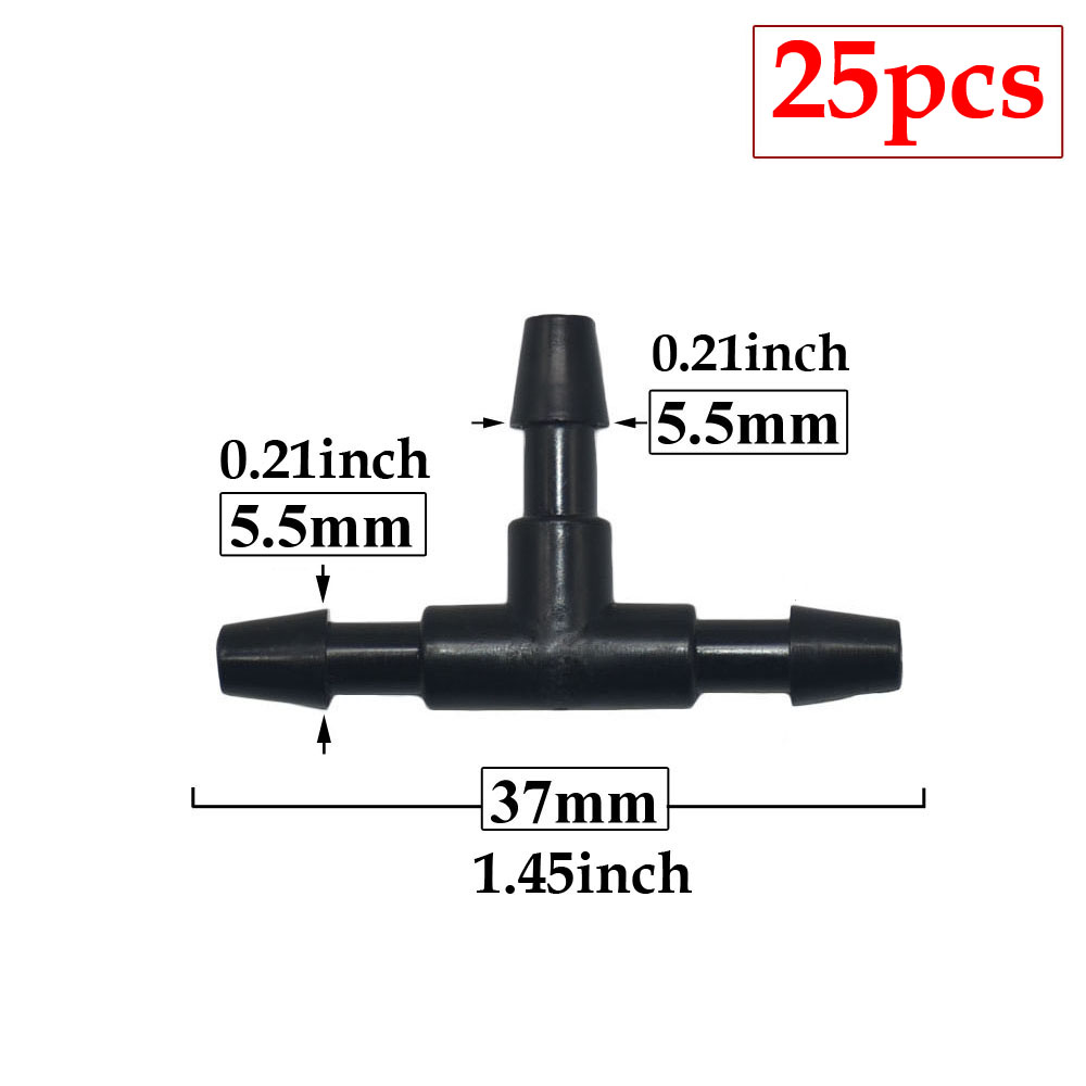 25 stücke 3/5 4/7 Schlauchtülle Anschluss 1/4'' & 1/8'' Schlauch Schlauch Wasser Splitter gemeinsam Abschläge Kreuz Eng stecker Tropf bewässerung System: Blau