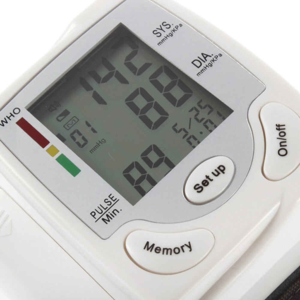 U-Kiss Huishouden Bloeddruk Automatische Digitale Lcd Display Pols Bloeddrukmeter Heart Beat Rate Pulse Meter Meet