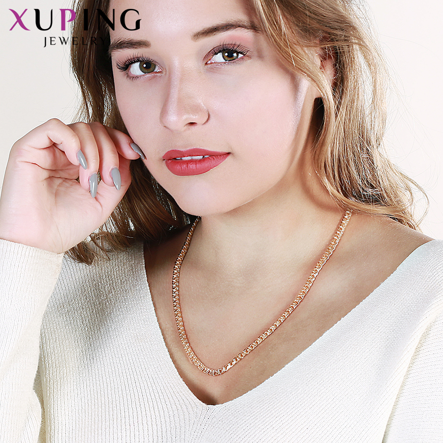 Xuping nouveauté breloque collier Style sautoir chaîne pour les femmes saint valentin bijoux S91-44801