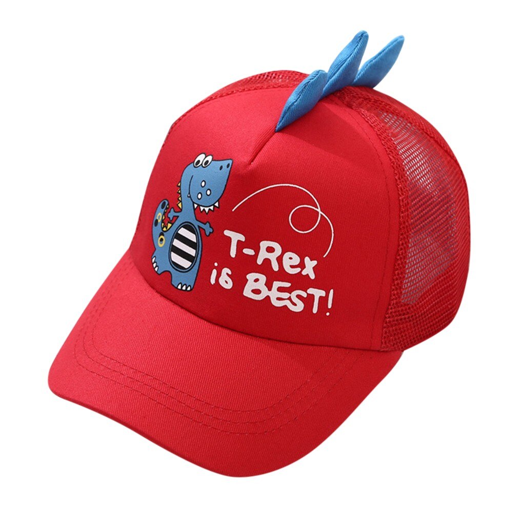 Top Selling Kids Baby Jongens Meisjes Dinosaurus Geborduurde Cap Mode Baseball Cap Piekte Hoed Ondersteuning En: C