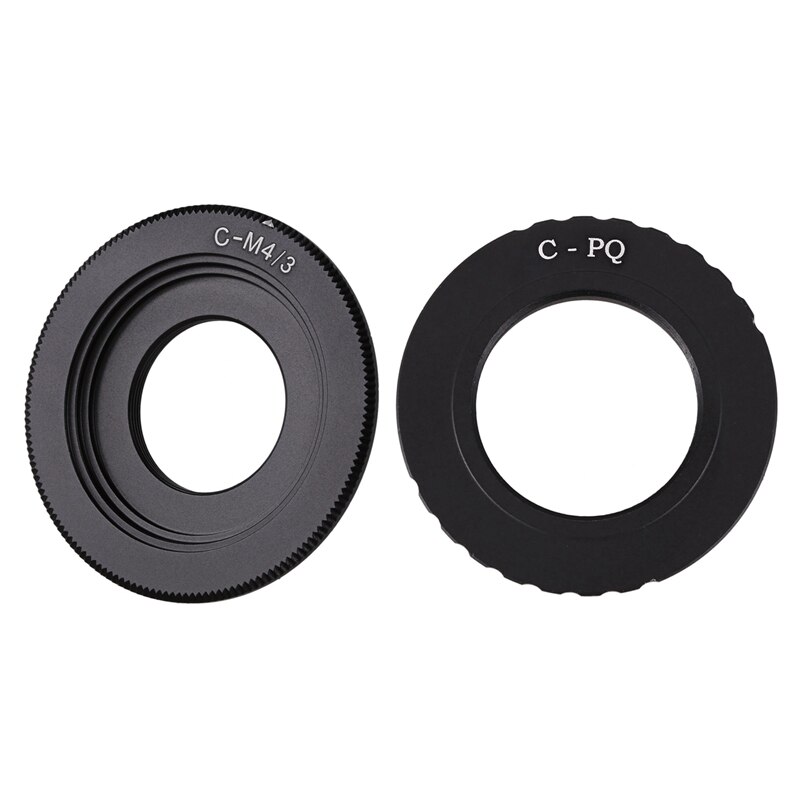 1Pcs Camera C Mount Lens Cctv Lens For Pentax Q Q7 Q10 Q-S1 &amp; 1Pcs Black C Mount Lens For Micro-4/3 Adapter E-P1 E-P2 E-P3 G1 Gf