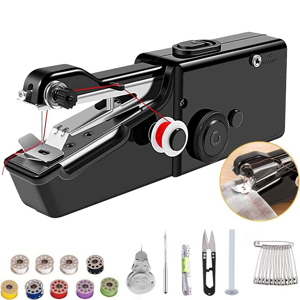 Electric Sewing Machine Multifunction Household Mini Sewing Machine Portable Handheld Sewing Accessories: 01