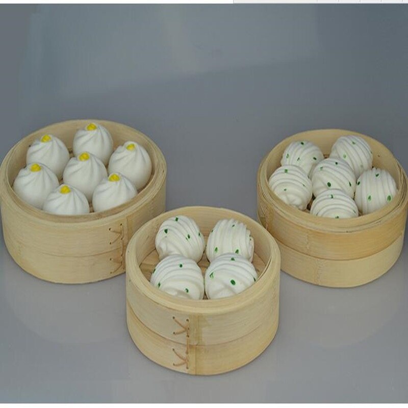 2 Tier Chinese Bamboe Steamer Keuken Kookgerei Vis Rijst Dim Sum Mand Pasta Knoedel Fornuis Set Met Deksel Koken Tool