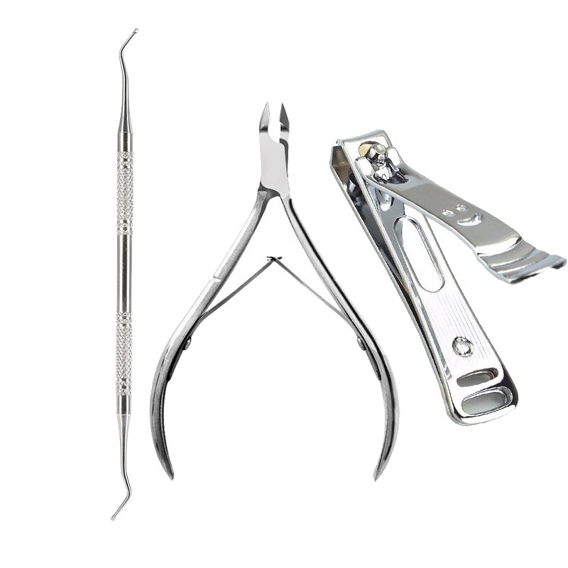Nagelset manicure pedicureset nagelriemverwijderaar schaar nagel dode huid verwijderen gereedschap nagelriemduwer tondeuse ingegroeide nagelreiniger: Smtsett 005