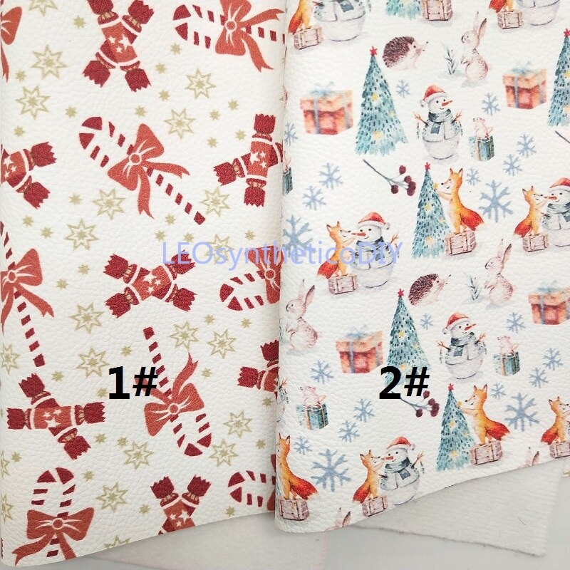 1PC 21X29CM Kerst Faux Leer Stof, Synthetisch Leer Stof Lakens, PU Leer Voor Maken Bows LEOsyntheticoDIY T330A