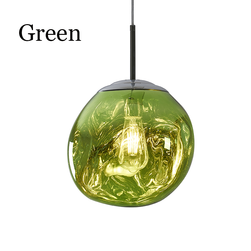 Nordisk lava led-pendellampa modern lampa pvc-belysning vardagsrumslampor inomhusdekoration heminredning loftkök hängande lampor: M / Grön