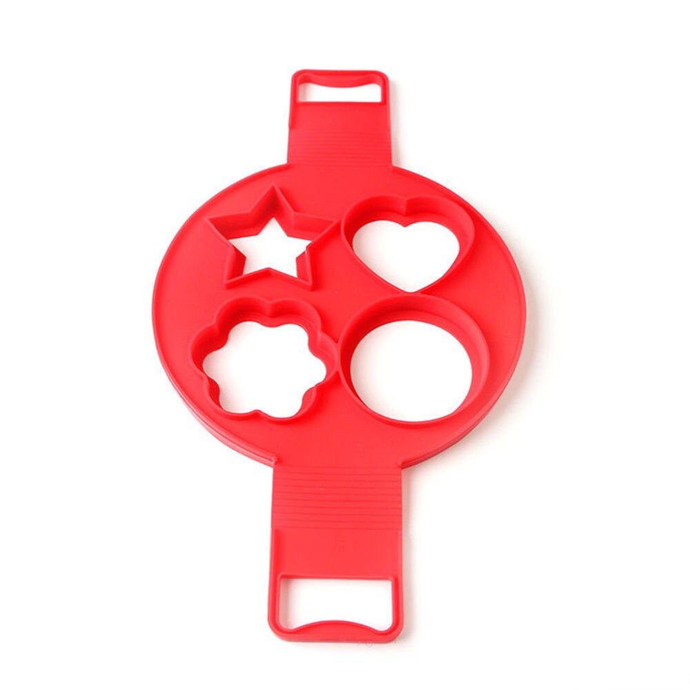 Non Stick Flippin' Fantastic Pancake Pan Flip Perfect Breakfast Maker Eggs Omelette Flipjack Tools 4 Grids Pancake Maker Tools: heart flower round