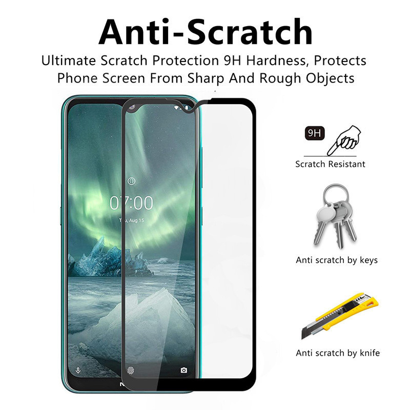 2-In-1 Screen Protector Glas Op Voor Nokia 2.2 3.2 6.2 7.2 Camera Terug Lens Voor Nokia 2.2 Nokia 3.2 Beschermende Gehard Glas Film