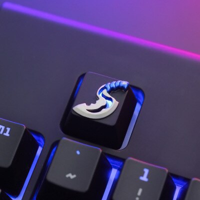 1pc Zinc Aluminium Alloy Key Cap for MX switch Mechanical Keyboard Stereoscopic relief keycap for Sakura Switch R4 Height: WHITE