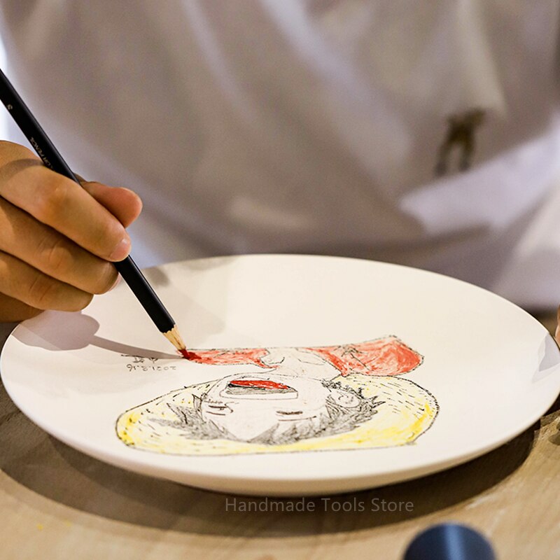 Lápices de colores para pintar y colorear, arcilla de cerámica esmaltada a mano, bricolaje, herramientas para colorear, 1 unidad