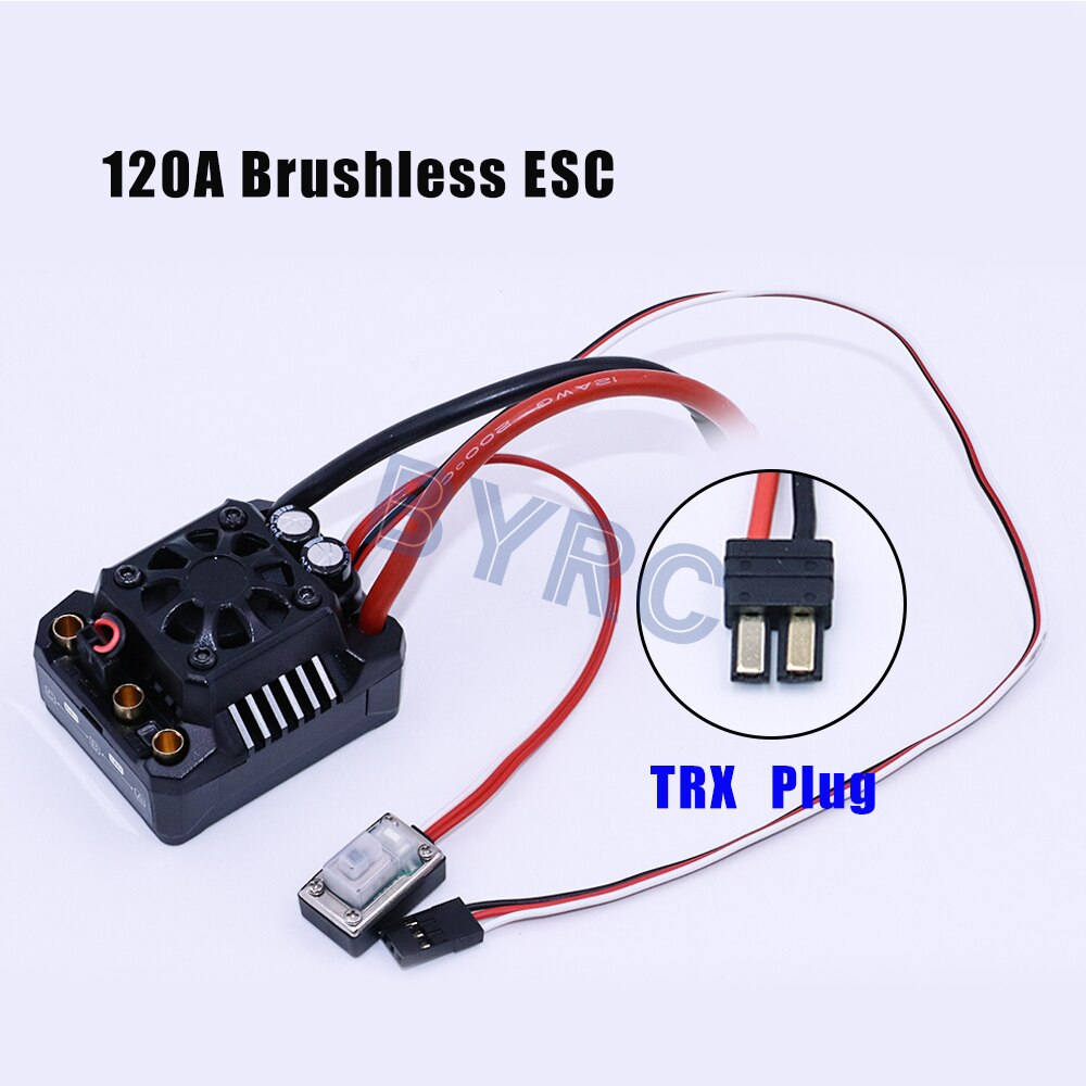 Hobbywing MAX10 SCT 120A RTR Brushless ESC for 1/10 SCT Truck Moster Truck RC Car: TRX plug