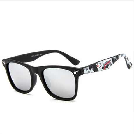 QETOU Kinderen Pra Zonnebril vierkant Frame Meisjes Jongens Zonnebril Voor kids kind UV400 óculos infantil de sol: color8